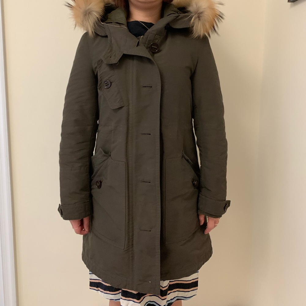 Green Burberry Coat